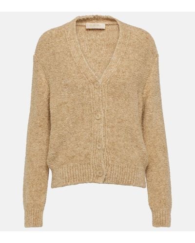 Loro Piana Cardigan de seda, cachemir y lino - Neutro