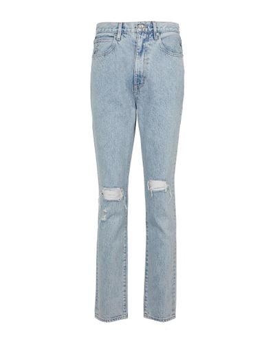 SLVRLAKE Denim Jeans Beatnik de algodon de tiro alto - Azul