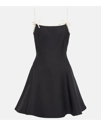 Valentino Vestido corto de Crepe Couture - Negro