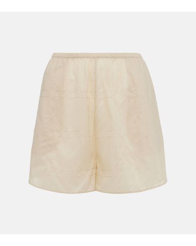 Totême Monogram Cotton-blend Shorts - Natural