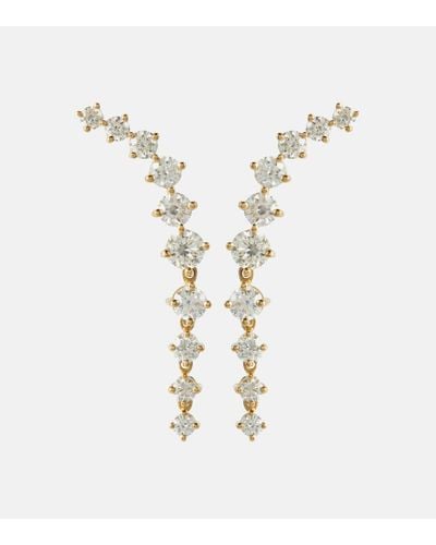 Melissa Kaye Aria Dagger Mini 18kt Gold Earrings With Diamonds - Metallic