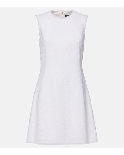 Dolce & Gabbana Capri Cotton-blend Raschel Tweed Minidress - White