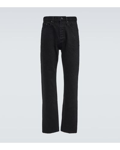 Balenciaga Jeans rectos de tiro medio - Negro