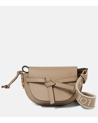 Authentic Loewe Soft cow leather mini Gate Dual handbag Shoulder Bag