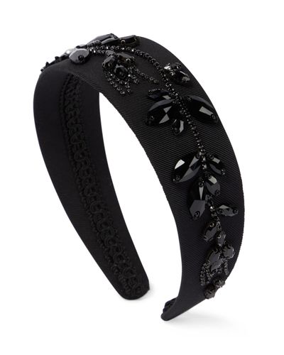 Erdem Embellished Headband - Black