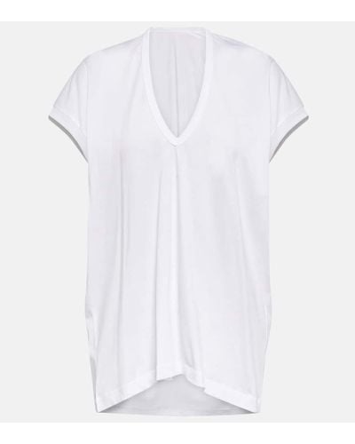 Dries Van Noten T-Shirt aus Baumwoll-Jersey - Weiß