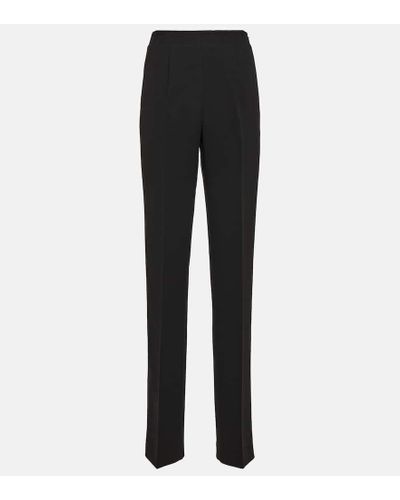 Roland Mouret High-rise Straight Pants - Black