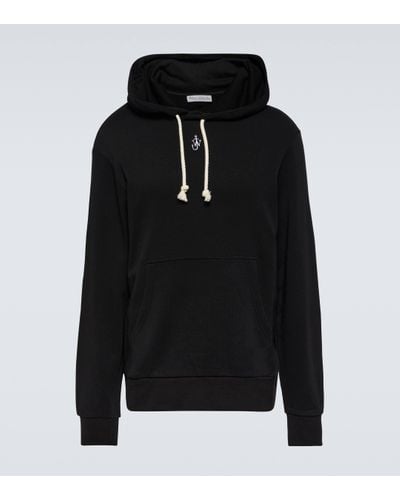 JW Anderson Cotton And Silk Hoodie - Black