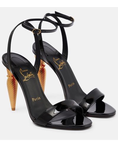 Christian Louboutin, Shoes, Summer Saleno Offerschristian Louboutin Black  Gold Sandals 395