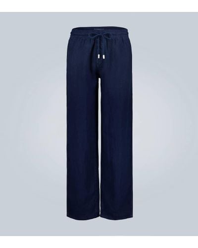 Vilebrequin Pantaloni Pacha in lino - Blu