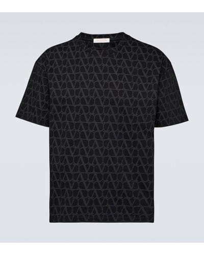 Valentino T-shirt Toile Iconographe en coton - Noir