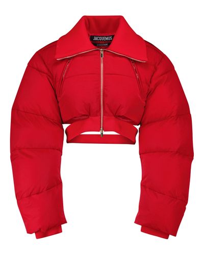 Jacquemus La Doudoune Pralu Crop Puffer Jacket - Red