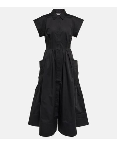 Co. Vestido midi Essentials de popelin - Negro