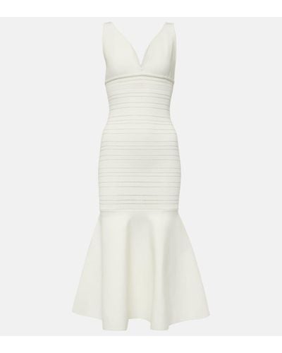 Victoria Beckham Jersey Midi Dress - White