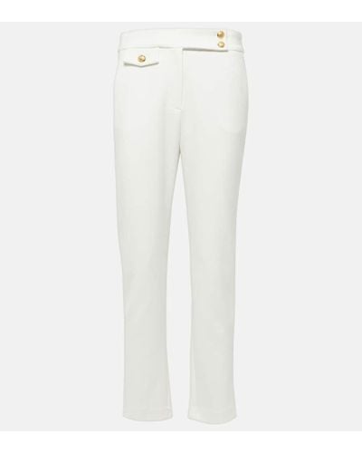 Veronica Beard Renzo Mid-rise Cropped Slim Pants - White