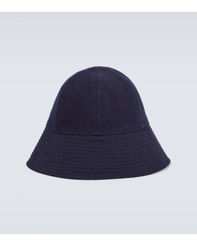Jil Sander Cotton Bucket Hat - Blue