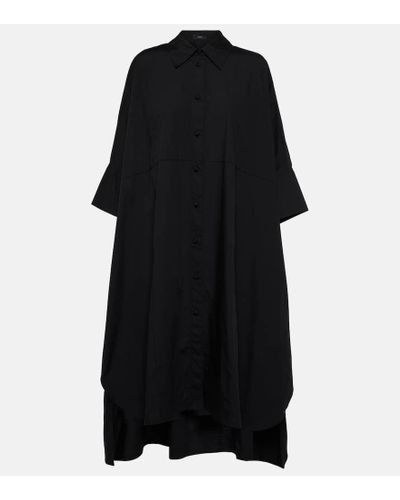 JOSEPH Dania Cotton Poplin Shirt Dress - Black