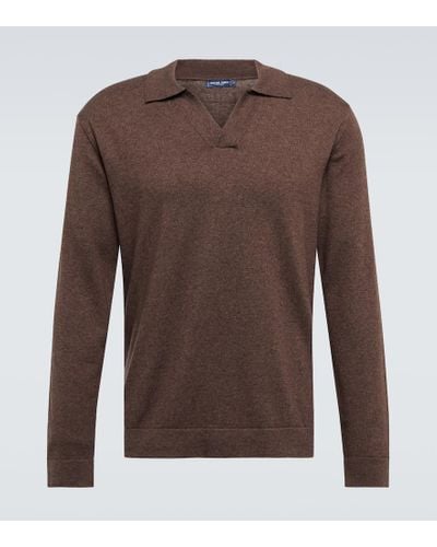 Frescobol Carioca Aurelio Wool And And Cotton Polo Sweater - Brown