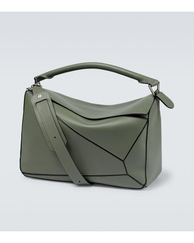 Loewe Messenger Bag Puzzle Large aus Leder - Mehrfarbig
