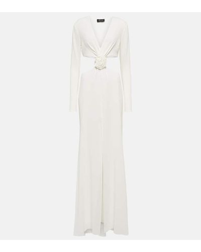 Blumarine Embellished Cutout Gown - White