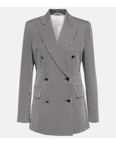 Max Mara Paste Striped Blazer - Gray