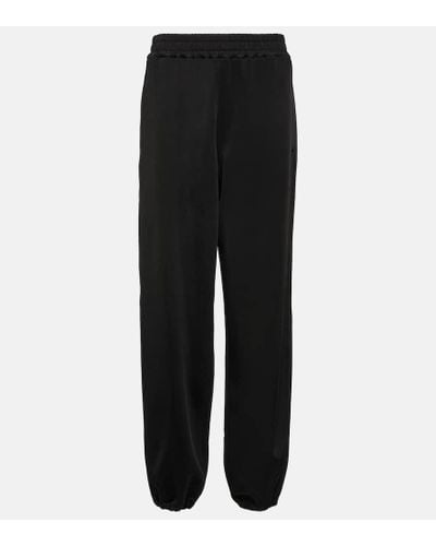 Jil Sander Pantalones deportivos en mezcla de lana - Negro
