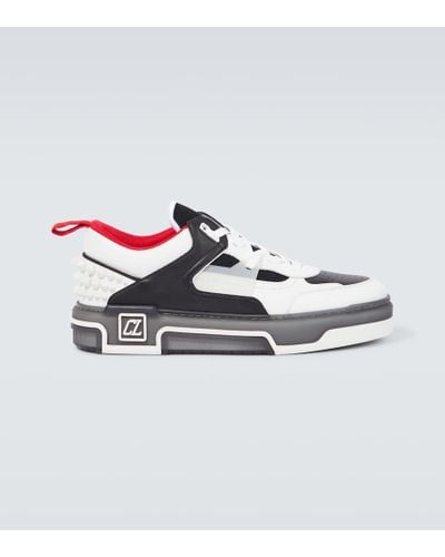 Christian Louboutin Astroloubi Leather-trimmed Sneakers - White