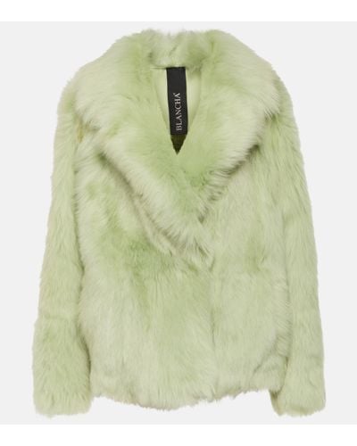 Blancha Shearling Jacket - Green