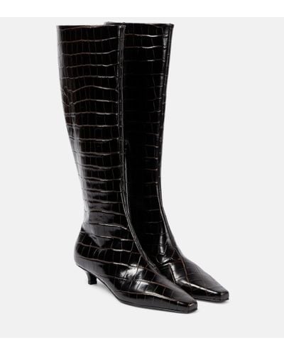 Totême Leather Knee-high Boots - Black