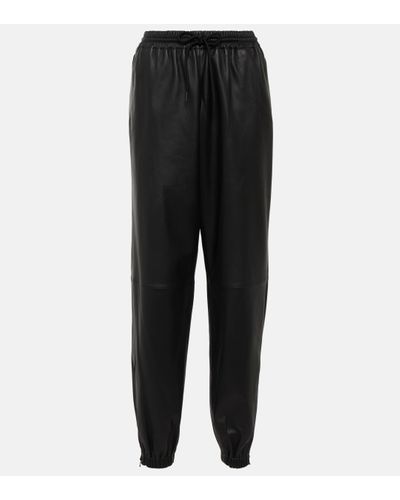 Wardrobe NYC Pantalon de survetement en cuir - Noir
