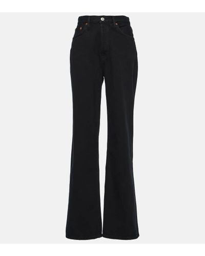 RE/DONE '70s Ultra High-rise Wide-leg Jeans - Blue