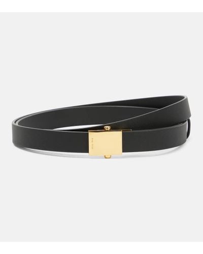 The Row Leather Belt - Black