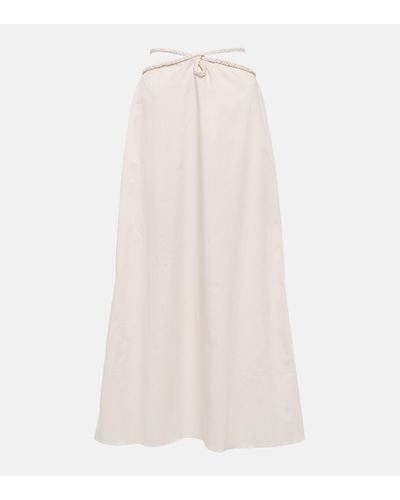 Johanna Ortiz Mother Nature Cotton-blend Midi Skirt - Multicolour