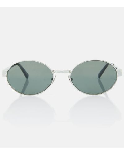 Saint Laurent Sl 692 Oval Sunglasses - Metallic