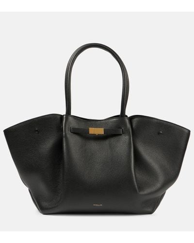 DeMellier London The New York Small Leather Tote Bag - Black