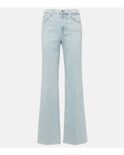 7 For All Mankind High-Rise Flared Jeans Modern Dojo - Blau