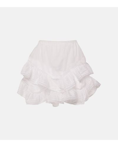 Isabel Marant Gisele Lace-trimmed Cotton Shorts - White