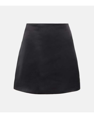 Proenza Schouler White Label Satin Miniskirt - Black