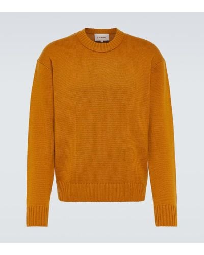 FRAME Crewneck Cashmere Sweater - Orange