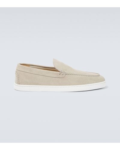 Christian Louboutin Suede Loafers - White