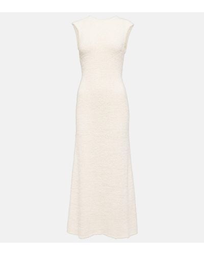 Magda Butrym Knitted Cotton-blend Midi Dress - White