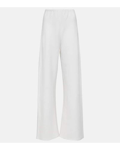 Wardrobe NYC Pantalones anchos en mezcla de lana - Blanco