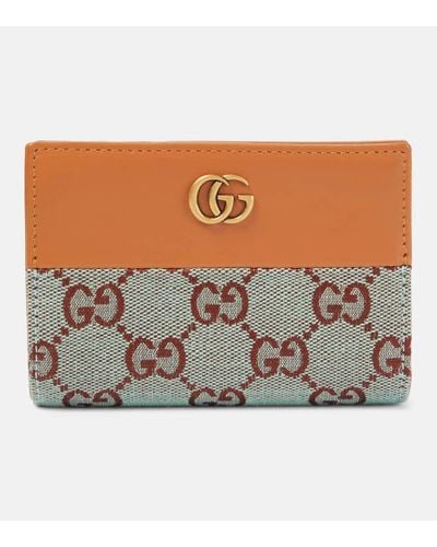 Gucci Portemonnaie GG mit Leder - Mehrfarbig