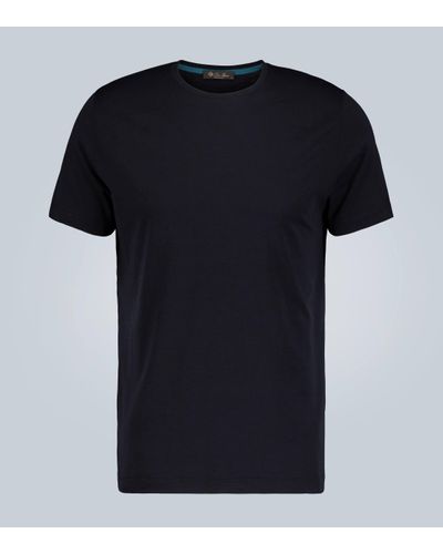 Loro Piana T-shirt en soie et coton - Noir