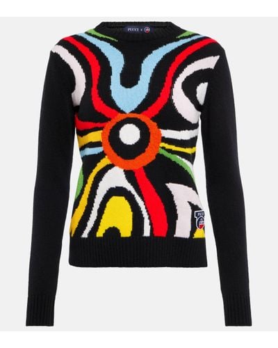 Emilio Pucci X Fusalp Intarsia Wool Cardigan - Multicolour