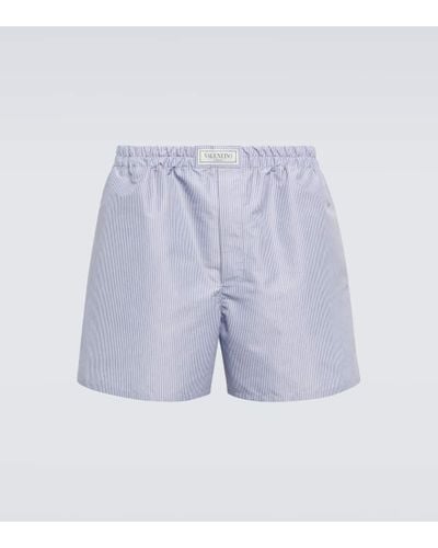 Valentino Shorts a rayas - Azul