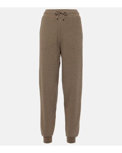 Loro Piana Cocooning Cotton And Cashmere-blend Sweatpants - Natural