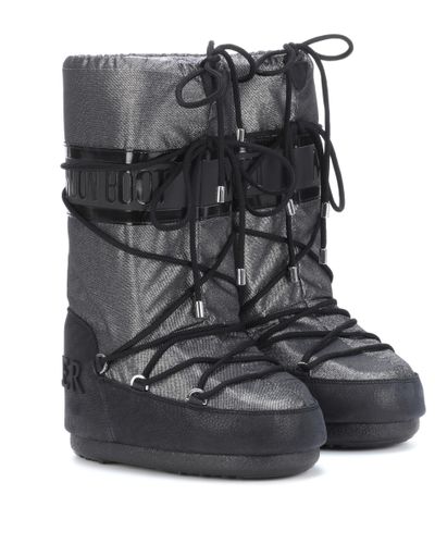 Moncler X Moon Boot® Ankle Boots in Silver (Metallic) - Lyst