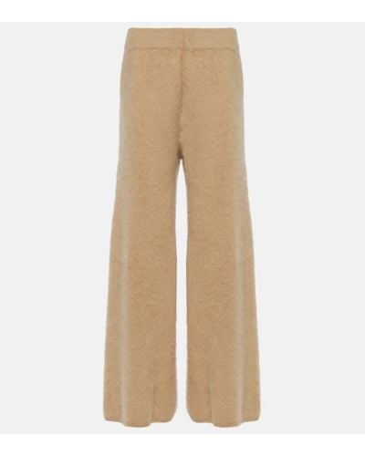 Lisa Yang Ellery Brushed Cashmere Flared Pants - Natural