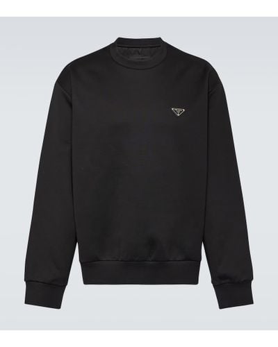 Prada Sweatshirt aus einem Baumwollgemisch - Schwarz